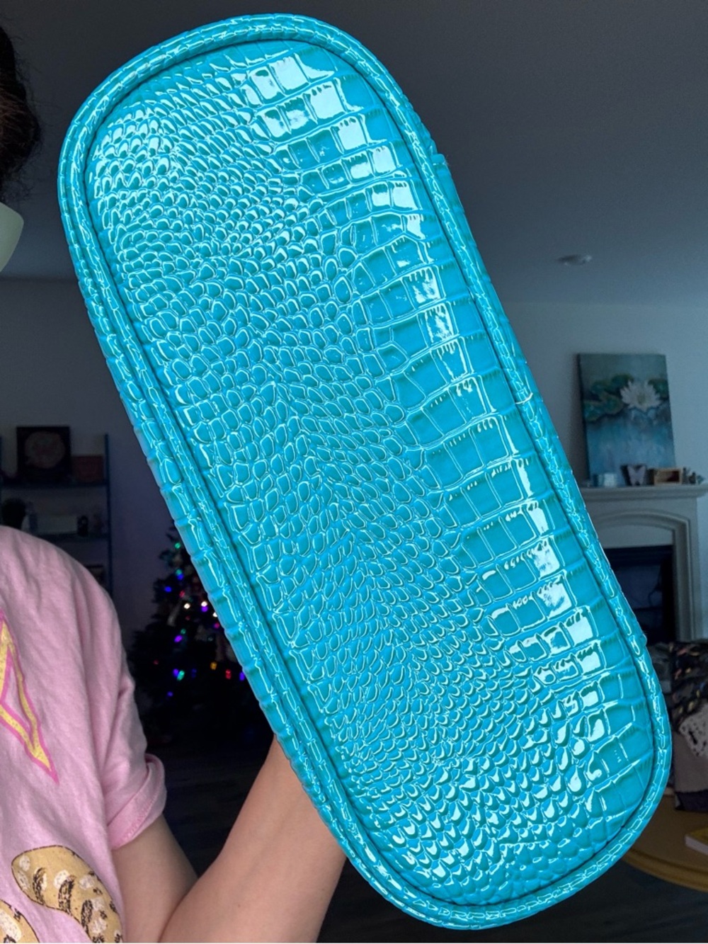 Primeware insulated bag blue teal turquoise crocodile pattern NEW - Picture 12 of 13